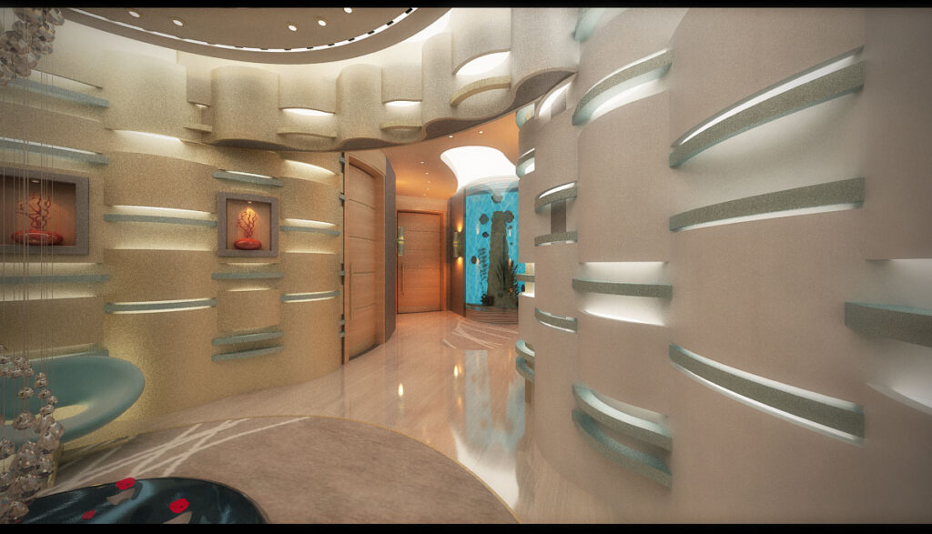 3D Design Luxury Penthouse concept render by DLD, view 2