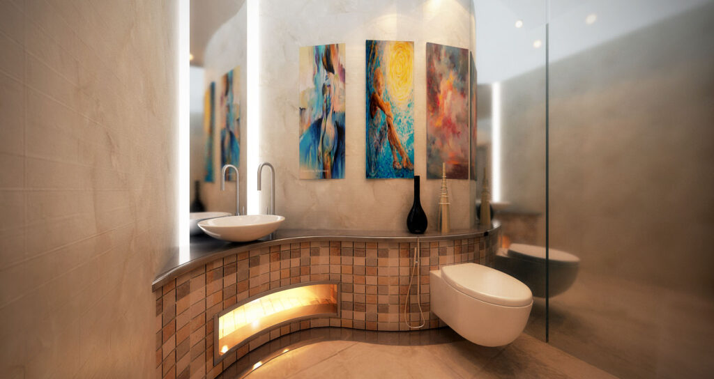 3D Design Luxury Penthouse concept render by DLD, view 5